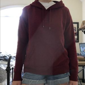dark red hoodie